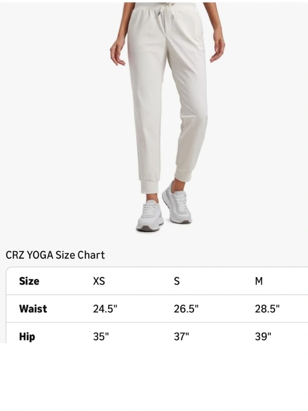 CRZ YOGA GOLF GORPCORE  ATHLEISUREWEAR ACTIVEWEAR CREAM BONE JOGGER PANTS M